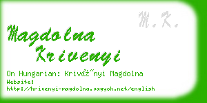 magdolna krivenyi business card